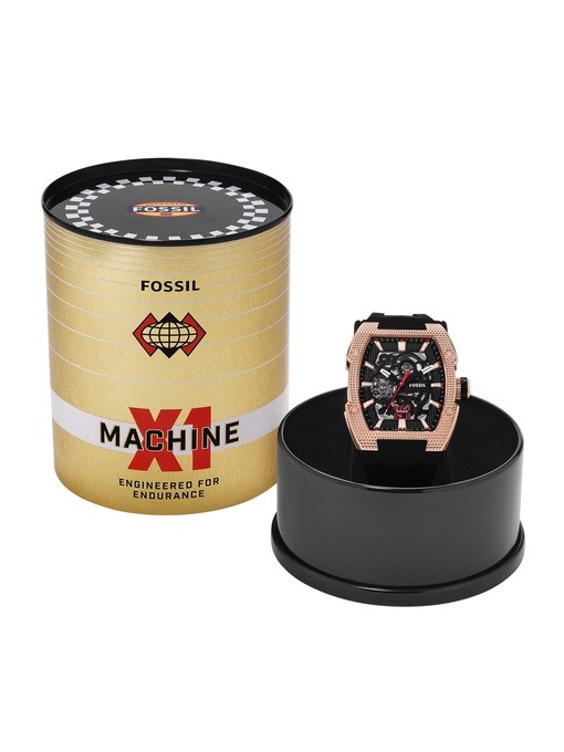 Machine X1 Automatic Black Silicone Watch