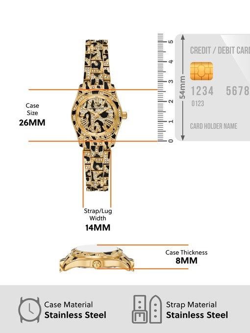 Michael Kors Lexington Three-Hand Animal Print Stainless Steel Watch Michael Kors Lexington Three-Hand Animal Print Stainless Steel Watch