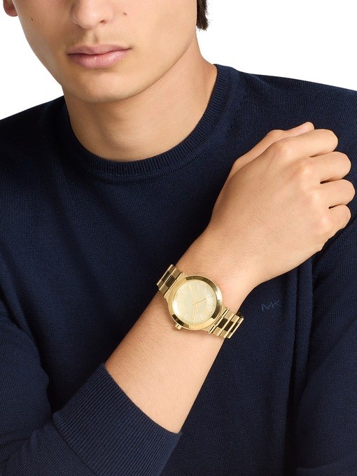 Michael Kors Billie Three-Hand Gold-Tone Stainless Steel Watch Michael Kors Billie Three-Hand Gold-Tone Stainless Steel Watch
