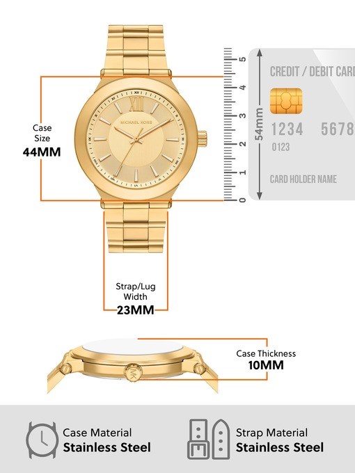 Michael Kors Billie Three-Hand Gold-Tone Stainless Steel Watch Michael Kors Billie Three-Hand Gold-Tone Stainless Steel Watch