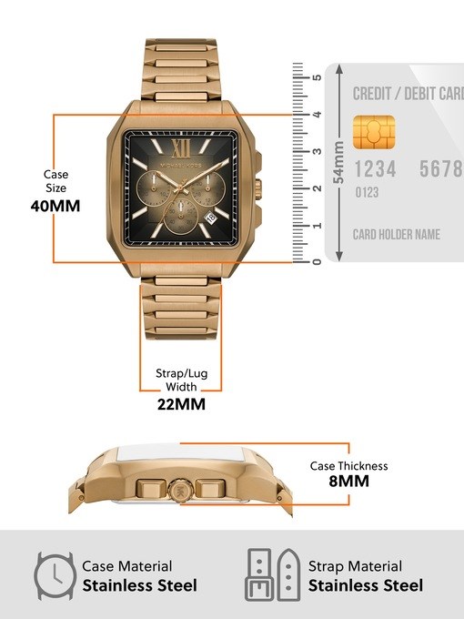 Michael Kors Hayes Chronograph Beige Gold-Tone Stainless Steel Watch Michael Kors Hayes Chronograph Beige Gold-Tone Stainless Steel Watch