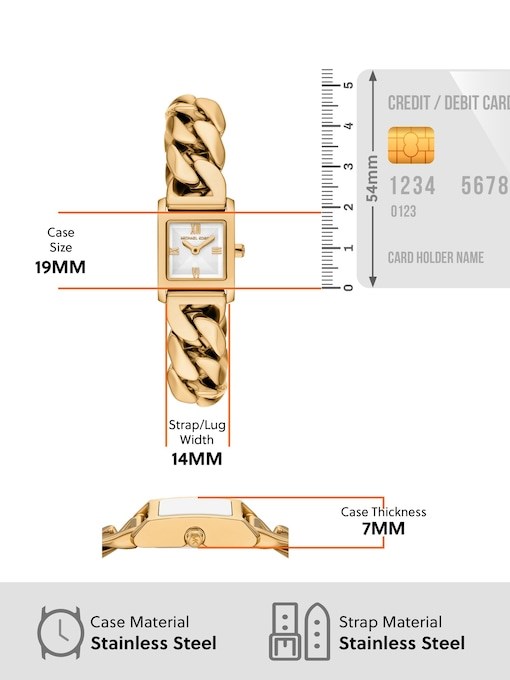 Michael Kors Georgie Two-Hand Gold-Tone Stainless Steel Watch and Bracelet Set
