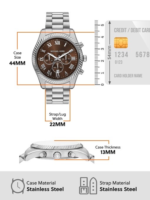 Michael Kors Lexington Chronograph Stainless Steel Watch Michael Kors Lexington Chronograph Stainless Steel Watch