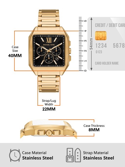 Michael Kors Hayes Chronograph Gold-Tone Stainless Steel Watch Michael Kors Hayes Chronograph Gold-Tone Stainless Steel Watch