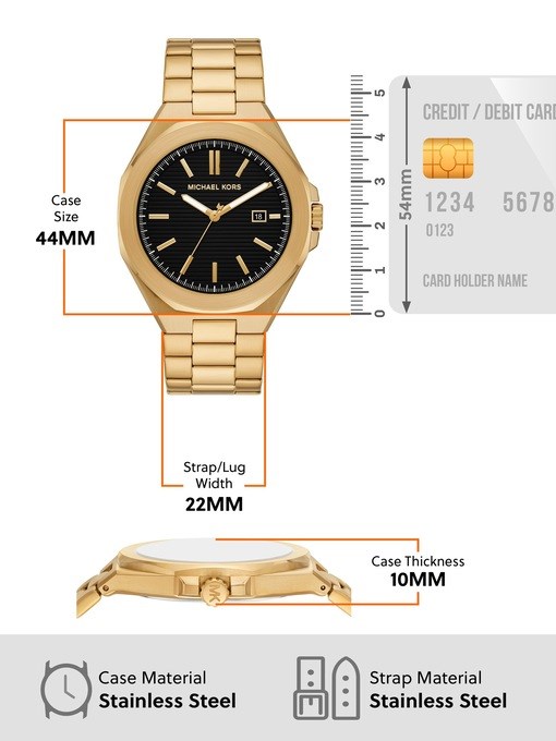 Michael Kors Callum Three-Hand Date Gold-Tone Stainless Steel Watch Michael Kors Callum Three-Hand Date Gold-Tone Stainless Steel Watch