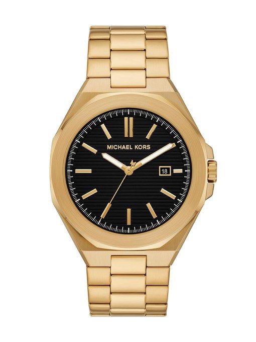 Michael Kors Callum Three-Hand Date Gold-Tone Stainless Steel Watch