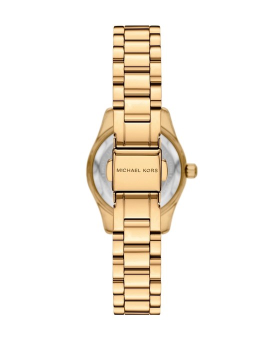 Michael Kors Lexington Three-Hand Gold-Tone Stainless Steel Watch and Interchangeable Topring Set