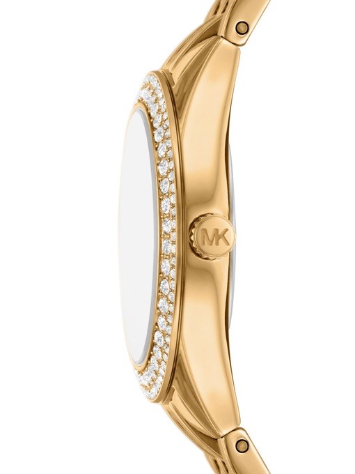 Michael Kors Harlowe Three-Hand Gold-Tone Stainless Steel Watch Michael Kors Harlowe Three-Hand Gold-Tone Stainless Steel Watch