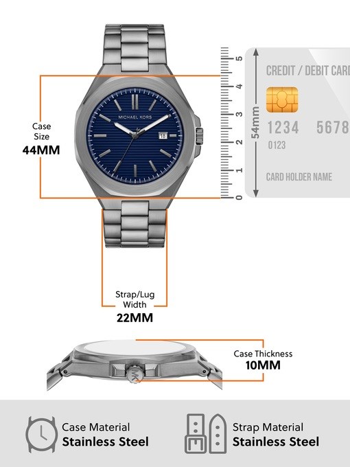 Michael Kors Callum Three-Hand Date Gunmetal Stainless Steel Watch Michael Kors Callum Three-Hand Date Gunmetal Stainless Steel Watch