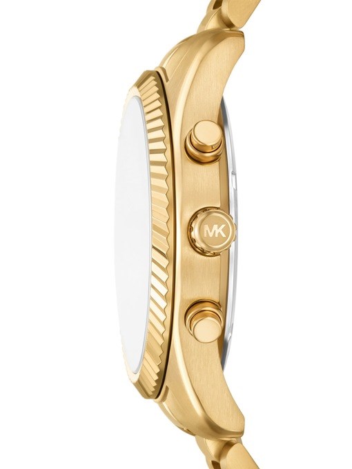 Michael Kors Lexington Chronograph Gold-Tone Stainless Steel Watch Michael Kors Lexington Chronograph Gold-Tone Stainless Steel Watch