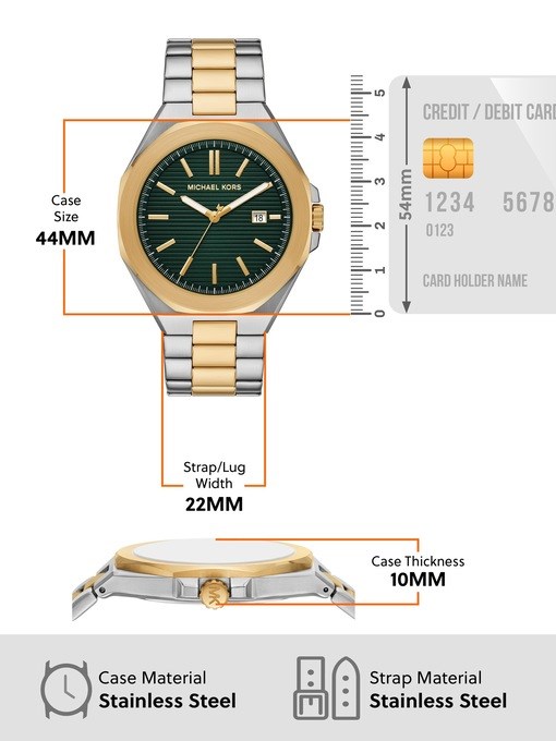 Michael Kors Callum Three-Hand Date Two-Tone Stainless Steel Watch Michael Kors Callum Three-Hand Date Two-Tone Stainless Steel Watch
