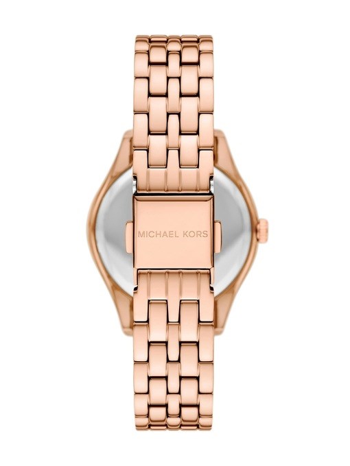 Michael Kors Harlowe Three-Hand Rose Gold-Tone Stainless Steel Watch Michael Kors Harlowe Three-Hand Rose Gold-Tone Stainless Steel Watch