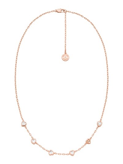 Michael Kors Multi Heart Station Necklace and Earring Set