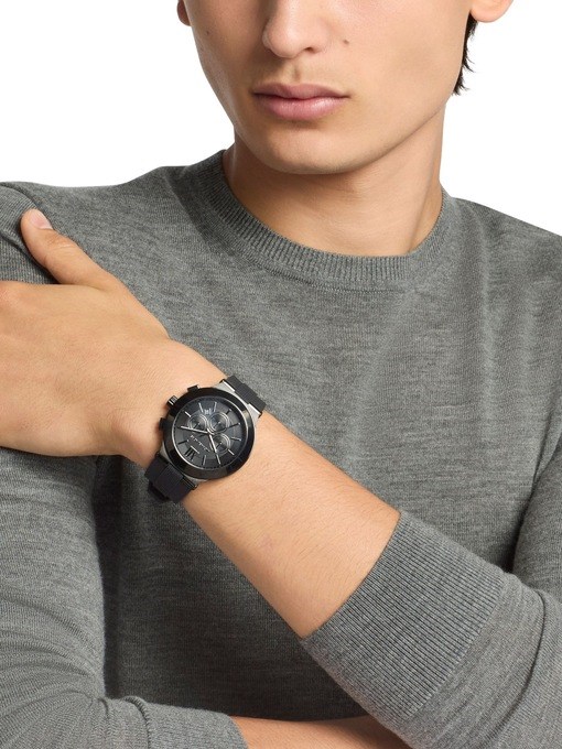 Michael Kors Billie Chronograph Black Silicone Watch Michael Kors Billie Chronograph Black Silicone Watch