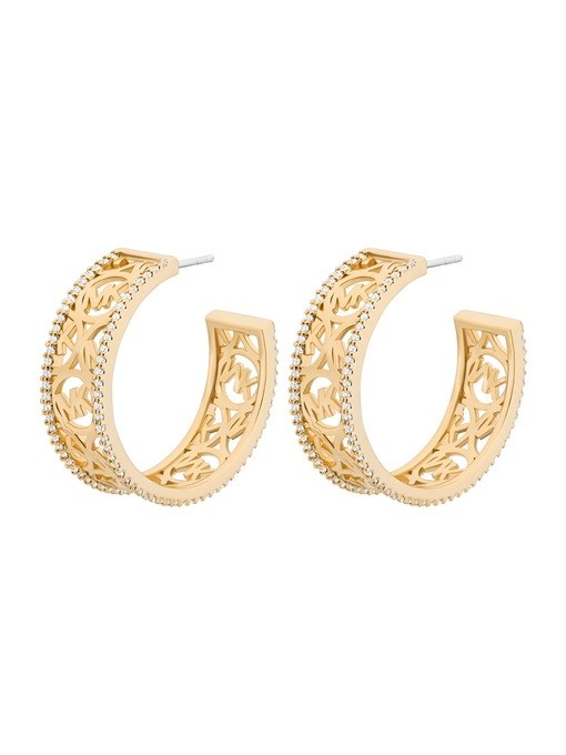 Michael Kors Openwork Logo Large Hoop Earrings Michael Kors Openwork Logo Large Hoop Earrings
