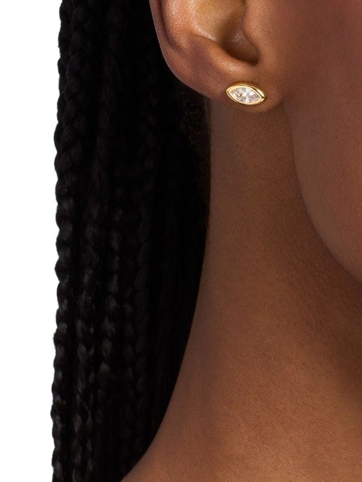 Michael Kors Bezel-Set Marquise Stud Earrings Michael Kors Bezel-Set Marquise Stud Earrings