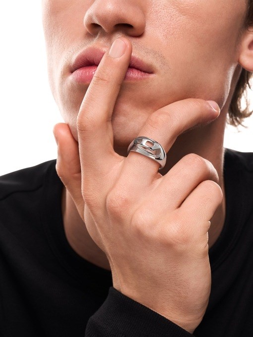 Diesel Stainless Steel Band Ring Diesel Stainless Steel Band Ring