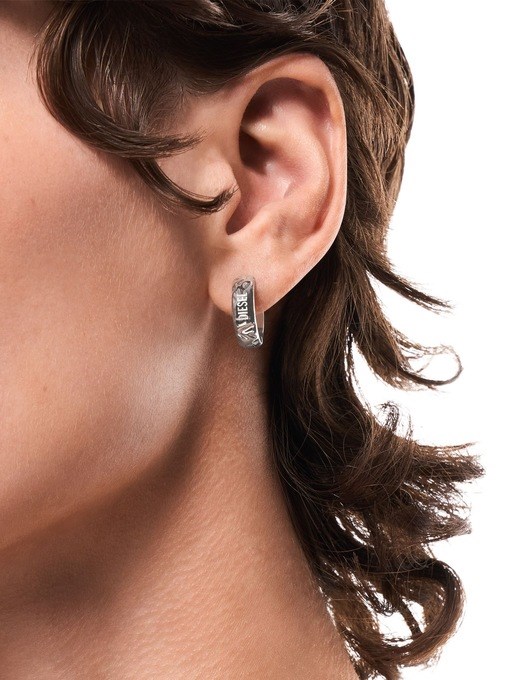 Diesel Stainless Steel Hoop Earring