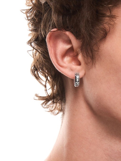 Diesel Stainless Steel Hoop Earring