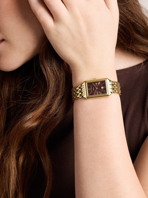Raquel Three-Hand Date Gold-Tone Stainless Steel Watch