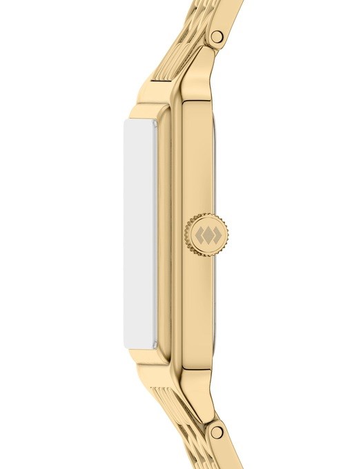 Raquel Three-Hand Date Gold-Tone Stainless Steel Watch