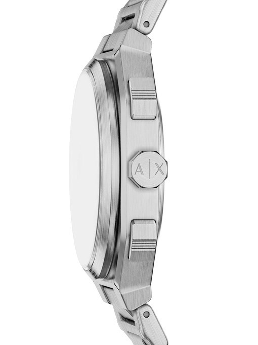 Armani Exchange Bass Dual-Time Stainless Steel Watch