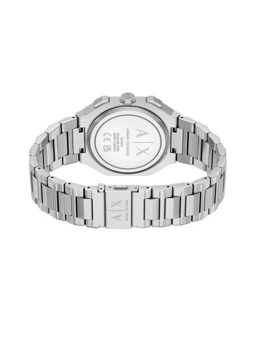 Armani Exchange Bass Dual-Time Stainless Steel Watch