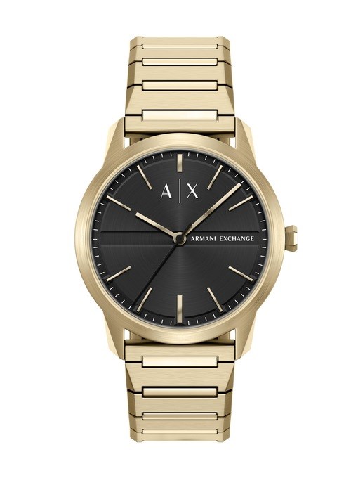 Armani Exchange Three-Hand Gold-Tone Stainless Steel Watch