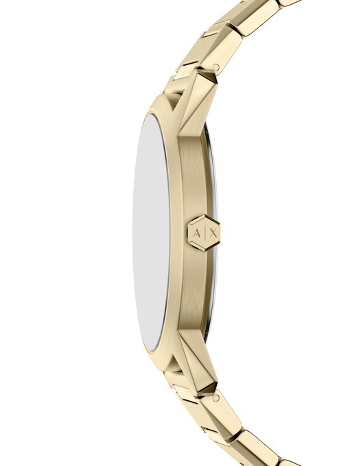 Armani Exchange Three-Hand Gold-Tone Stainless Steel Watch