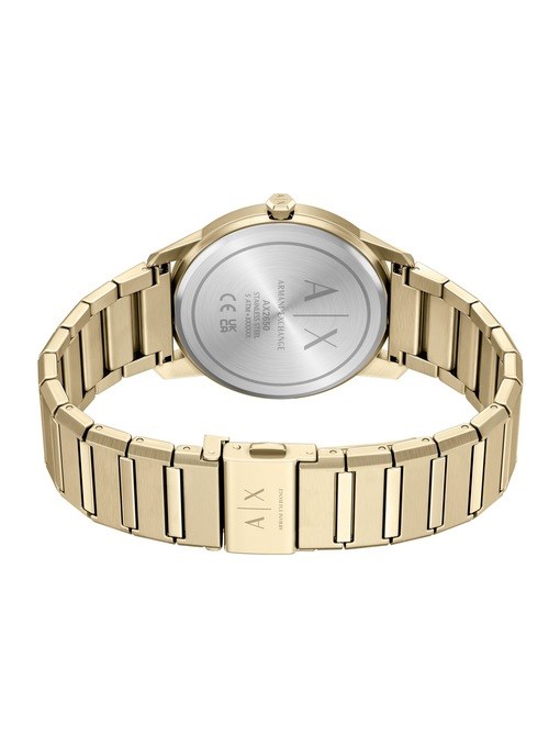 Armani Exchange Three-Hand Gold-Tone Stainless Steel Watch