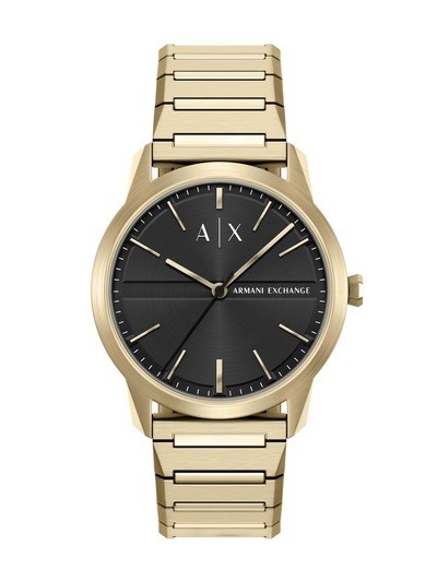 Armani Exchange Three-Hand Gold-Tone Stainless Steel Watch