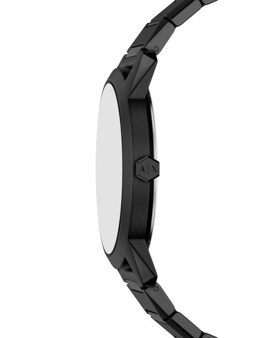 Armani Exchange Three-Hand Black Stainless Steel Watch Armani Exchange Three-Hand Black Stainless Steel Watch