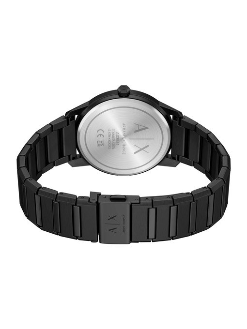 Armani Exchange Three-Hand Black Stainless Steel Watch Armani Exchange Three-Hand Black Stainless Steel Watch