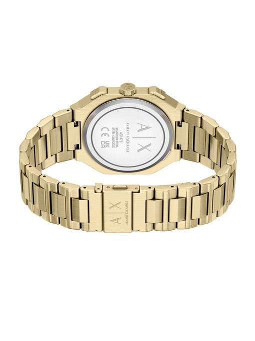 Armani Exchange Bass Dual-Time Gold-Tone Stainless Steel Watch