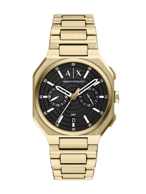 Armani Exchange Sync Chronograph Black Silicone Watch