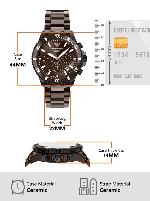 Emporio Armani World Explorer Chronograph Brown Ceramic Watch Emporio Armani World Explorer Chronograph Brown Ceramic Watch