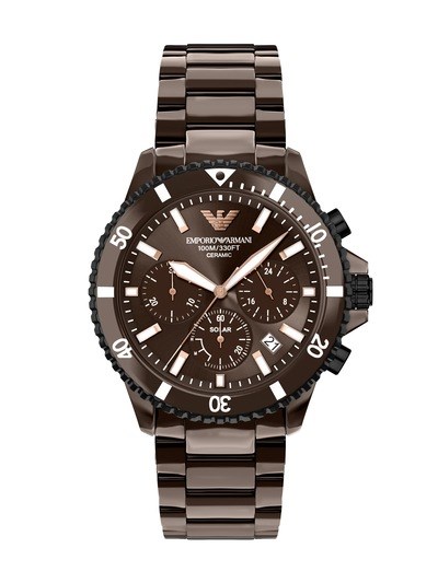 Emporio Armani World Explorer Chronograph Brown Ceramic Watch