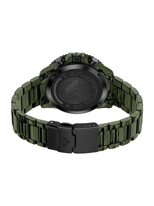 Emporio Armani World Explorer Chronograph Green Ceramic Watch
