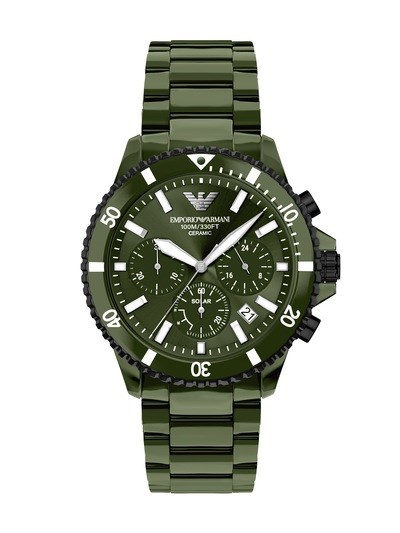 Emporio Armani World Explorer Chronograph Green Ceramic Watch