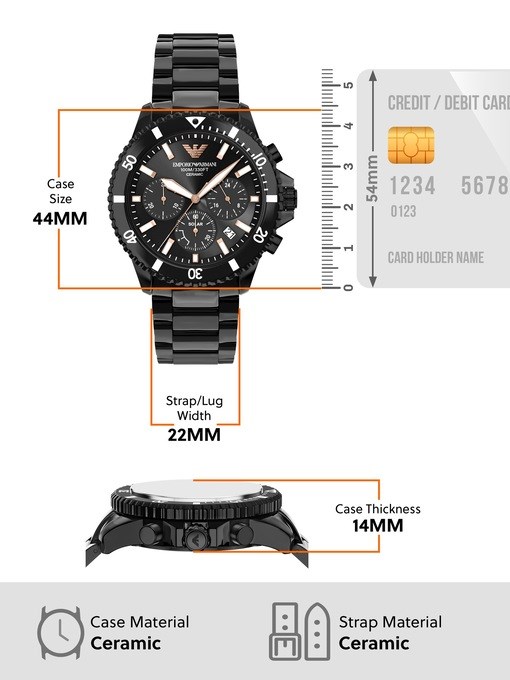 Emporio Armani Chronograph Black Ceramic Watch Emporio Armani Chronograph Black Ceramic Watch