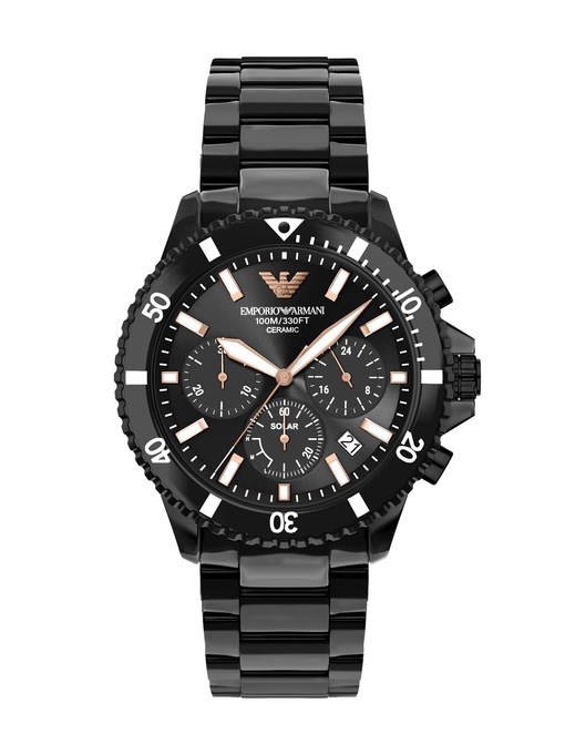 Emporio Armani World Explorer Chronograph Green Ceramic Watch