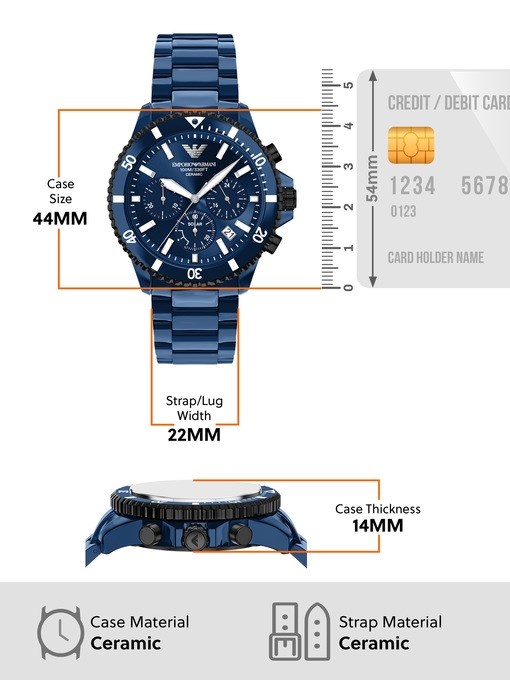 Emporio Armani World Explorer Chronograph Blue Ceramic Watch Emporio Armani World Explorer Chronograph Blue Ceramic Watch