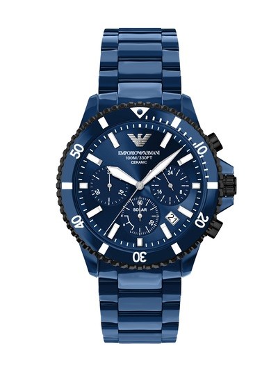 Emporio Armani World Explorer Chronograph Blue Ceramic Watch