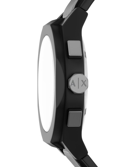 Armani Exchange Sync Chronograph Black Silicone Watch