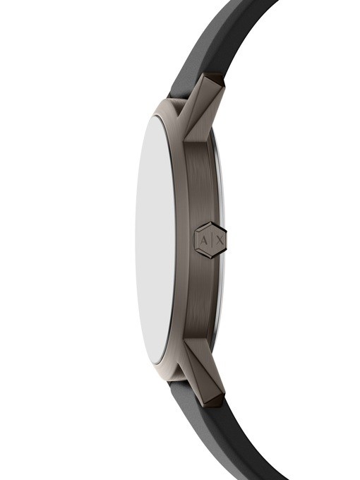Armani Exchange Three-Hand Black Silicone Watch Armani Exchange Three-Hand Black Silicone Watch