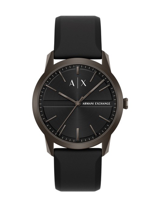 Armani Exchange Sync Chronograph Black Silicone Watch
