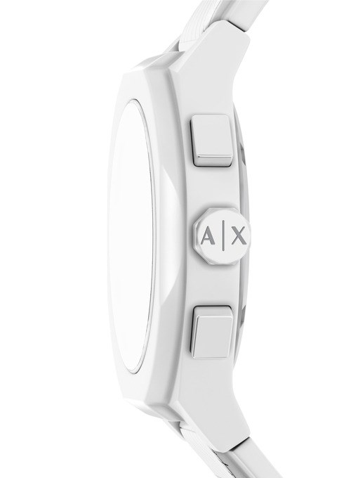 Armani Exchange Sync Chronograph White Silicone Watch