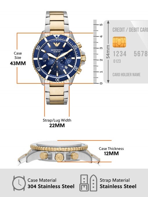Emporio Armani Two Tone Watch AR11362