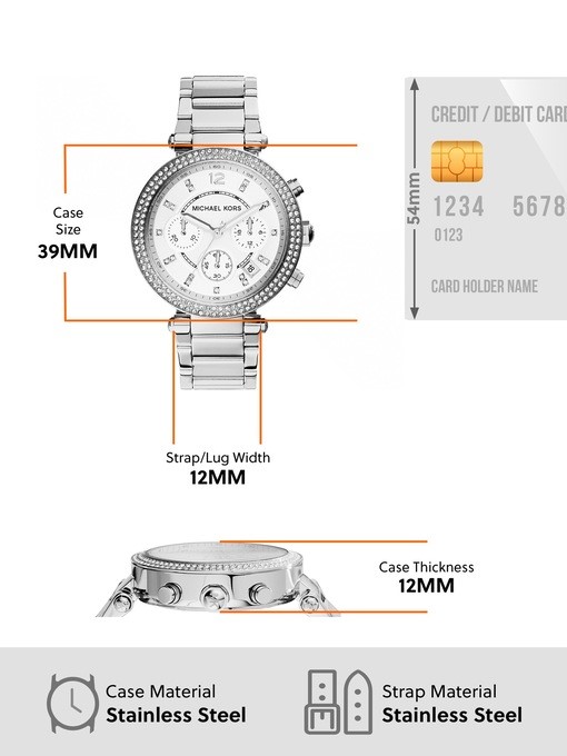 Michael Kors Parker Silver Watch MK5353