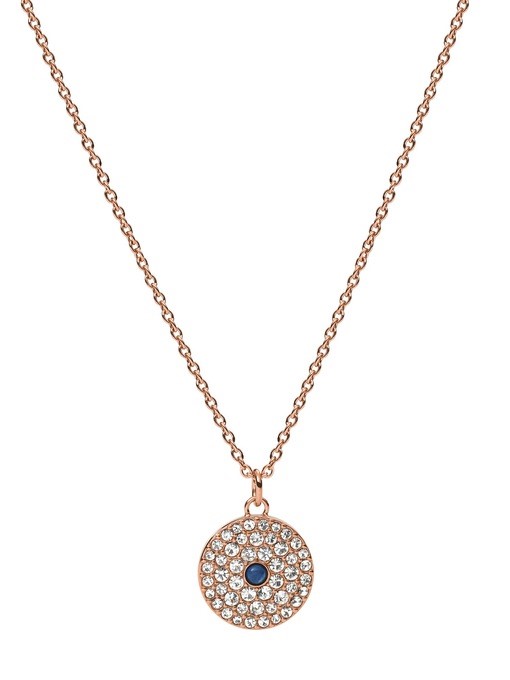 Fossil Vintage Glitz Rose Gold Necklace JF03086791